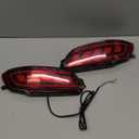 LED Rear Bumper Reflector Lamp Fog Light DRL Sequential Turn Signal Lamp Feature Kit for Lexus RX330 2004-2006 / RX350 2007-2009 / RX400h 2006 2007,Tail Lamp (Red)