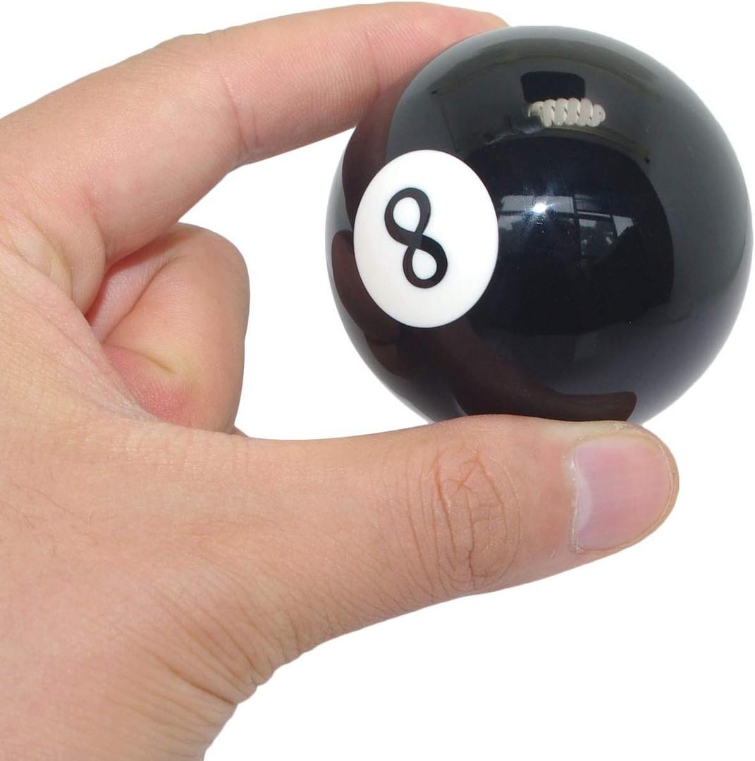 Pursuestar Black 8 Round Ball Gear Shift Knobs, Universal Automatic Manual Shifter Knob + Aluminum Adapter, Stick Shift Knob Head Cover Handle Ball with Adapter 12x1.25mm Fit Most Vehicles
