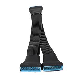 USB3.0 Header Extension Cable 19/20Pin 1 to 2 Splitter Computer Mainboard Internal USB Extension Adapter 5.9inch