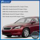 Headlights W/Bulbs for 2008-2012 Honda Accord 4Dr Headlamp Replacement Driver & Passenger Side, NOT fit coupe models or Crosstour models