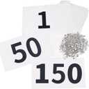 TRIWONDER Race Bibs Running Numbers with Safety Pins, Tyvek Large Numbers 4"x7" for Marathon Runners Events Sports Games
