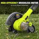 40V MAX Cordless Lawn Edger with 2 Batteries, Lightweight Grass Edger with 3 Depth Settings, 40V Electric Edger with Brushless Motor, Lawn Tool for Lawn, Yard & Landscaping
