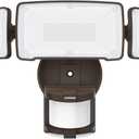 LEPOWER LED Security Light Motion Sensor Light Outdoor, 38W 4200LM Motion Security Light, 5500K, IP65 Waterproof, 3 Head Motion Detected Flood Light for Garage, Yard, Porch (Brown)