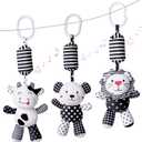 rolimate Baby Toy Cartoon Animal Stuffed Hanging Rattle Toys, Baby Bed Crib Car Seat Travel Stroller Soft Plush Toys with Wind Chimes, Best Birthday Gift for Newborn 0-18 Month