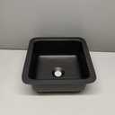 Monarch Abode 12-inch Hand Hammered Matte Black Aluminum Glasgow Dual Mount Drop in Bar Prep Sink, Drop in or Undermount Kitchen Sink, Single Rectangular Bowl