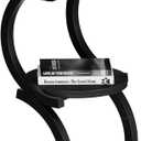 JUSTOGO Small Round Side Table, 3-Tier End Table for Living Room, Vintage Nightstand for Small Spaces Sofa Couch Corner Bedside Bedroom, S-Shaped Wood Accent Table Metal Coffee Table, Black