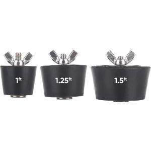 Upgraded 2026 1in, 1.25in, 1.5in Rubber Pool Plug with Stainless Steel Screws - Compatible with Winter Season, Winterlizing Pool Plugs, Versatile Plugs - In-ground & Above-Ground Pool - Pack of 3