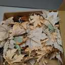 BLOSMON Fall Garland with Light for Mantle: 6ft Thanksgiving Garland for Table with 40 LEDs - 8 Lighting Modes with Remote Timer - White Maple Leaf Lighted Garlands for Railing Outdoor Home Decor