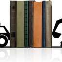 Construction Truck Decorative Bookends for Boys Room - Durable and Cute Design, Perfect for Nursery and Kids' Book Ends (Black)