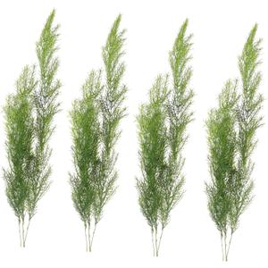 VICASKY 4pcs Realistic Pine Needle Rattan Lightweight Faux Plant Decor for Wall Hanging and Flower Arrangement Artificial Leaves Bundle for Home Party Decoration,17x9cm