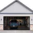 SANJINFON Magnetic Garage Door Net Screen Kit 20x9 FT Heavy Duty Fiberglass Mesh with Magnetic Closure for 2 or 3 Car Garage 20x9ft, Blocks Bugs & Enhances Privacy Perfect for Porch Gym Barn Patio