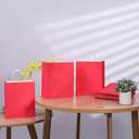 SUNCOLOR 25 Pack Red Gift Bags with Handles 8x4.5x10 Medium Bags for Shopping, Retail, DIY, Wedding, Party Favors & Valentine's Day