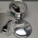 Stainless Steel Pressure Cooker, Kitchen Pressure Cooker for Induction and Stove Top, Pressure Canner with Safety Valves, Steaming Plate for Porridge, Noodles, 18CM 3L Capacity