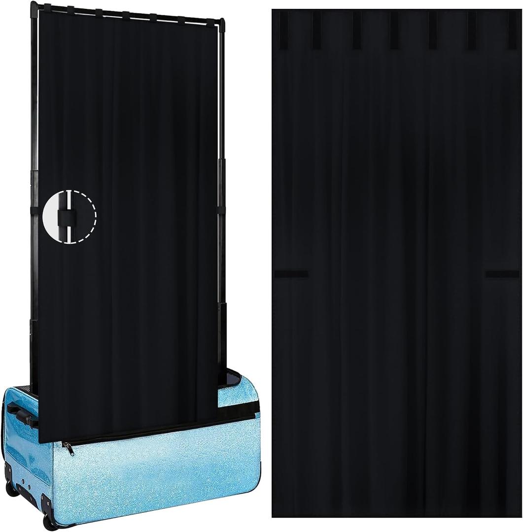 Privacy Curtain for Dance Bag with Rack, Portable Dance Changing Room Competition Dance Bag Curtain, Dancer Backstage Privacy Changing Screen for Dance Suitcase Rolling Dance Garment Bag Accessories