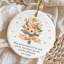 4 x Retirement Gifts for Woman - 2025 Thank You Ornament, Inspirational Hanging Decor, Ceramic Ornaments for Christmas Decorations, Thoughtful Appreciation Gifts for Coworkers, Friends, Teachers