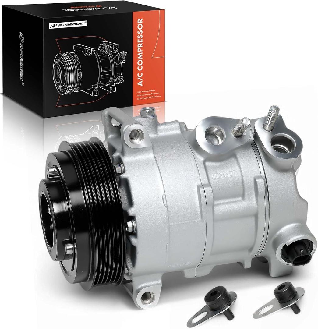 A-Premium A/C Compressor with Clutch Compatible with Chrysler Sebring 2.7L 3.5L 2007-2008, Dodge Avenger 2.7L 3.5L 2008