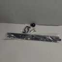 Black Curtain Rods for Windows 36"- 48", Decorative Drapery Rod Adjustable by Splicing, 5/8 inch Small Curtain Rod for Bedroom, Living Room, Kitchen and Outdoors