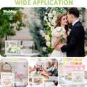 Menkxi Clear Wedding Card Box with Slot 10 x 10 x 8.5 Large Acrylic Card Box for Party Wooden Envelope Holder with Sign for Wedding Quinceanera Birthday Baby Shower Decorations(White,Wood)