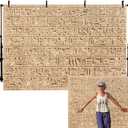 8x6ft Egypt Hieroglyphs Backdrop Ancient Egyptians Civilization Photography Background Egyptian Art Photos Archaeology History Course Photo Shoot History Culture Mural Travel Backdrop Props