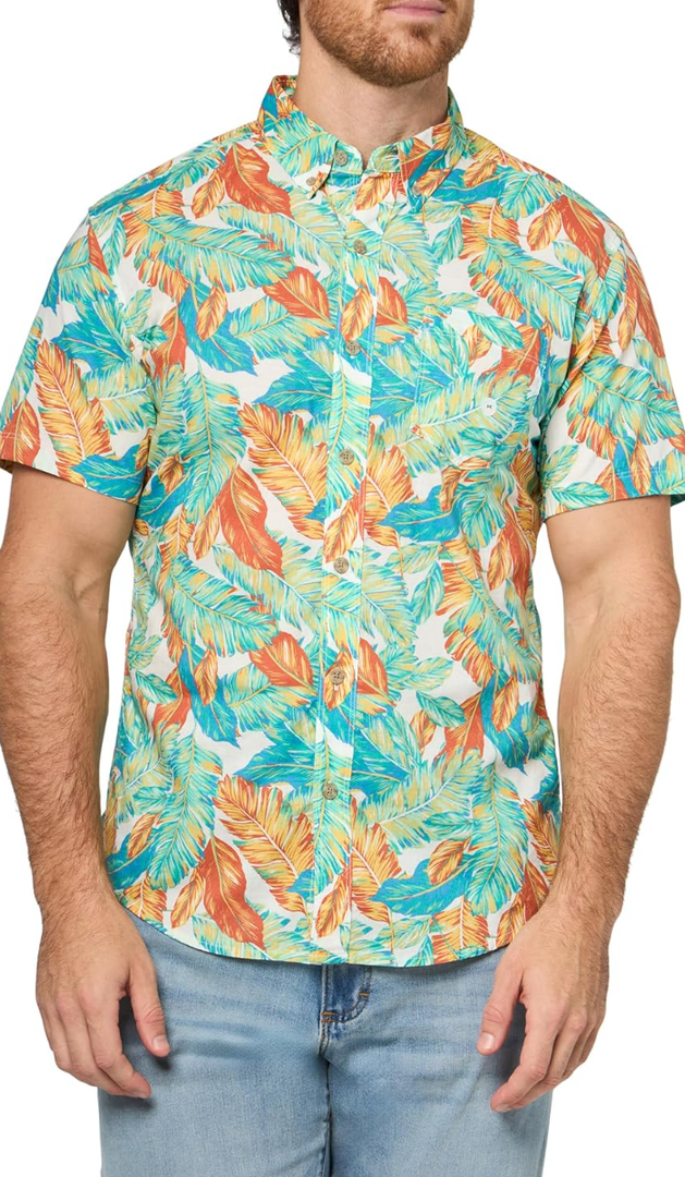 Eddie Bauer Mens Eddie Bauer Printed Baja Shirt, Size 4X