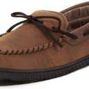 ULTRAIDEAS Men's Luke Moccasin Slippers Memory Foam Cozy House Slippers, Warm Comfy Slippers for Men, Indoor Outdoor Loafer Anti-Slip Home Shoes (11, Camel)