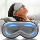 Weighted Eye Mask for Sleeping - 3D Blackout Sleep Mask for Women Men, Zero Eye Pressure, Lash-Friendly, Adjustable Strap, Airplane Travel Essentials for Long Flight & Road Trip, Meditation Mask(Gray)