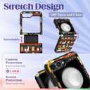 for Samsung Galaxy Z Flip 5 Case - Women Girls Cute Phone Cover Girly Aesthetic Kawaii Unique Design Cartoon Cat Bookshelf Heavy Duty Shockproof Protective for Samsung Z Flip 5 Case 6.7 Inch