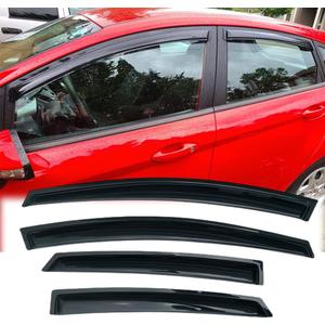 94547 Sunproof Waterproof Side Window Wind Deflector, 4pcs Protective Replacements Rain Guards Set, Window Visor fit for 2009-2019 Ford Fiesta (Sedan & Hatchback)