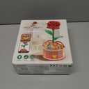 MIEBELY 3D Wooden Puzzles for Adults, Light Up 3D Puzzle Flower Rose Building Puzzle with Music Box, 216 pcs Craft Birthday Gift for Adult and Teen