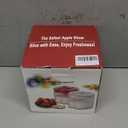 NEW Professional Apple Slicer and Corer 6.42in- Stainless Steel Apple Cutter with 16 Slices, Heavy Duty Design for Large Apples, Thin Slices, Compatible with Pears and Other Fruits, Red