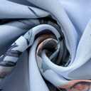 LOZ Womens Summer Dresses 2025 Blue Floral Puff Short Sleeve V-Neck Belt Midi Dress Fashion A-Line Wedding Guest Dresses (Blue, M)