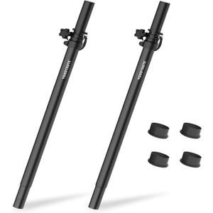Vondynote Set of 2 Speaker Poles for Subwoofer Extended Speaker Pole Only Fits Subwoofers with 35mm Pole Mount, 32.8"-51.1" Height Adjustable
