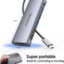 LENTION USB C Hub with 4K HDMI, 3 USB 3.0, SD/Micro SD 3.0 Card Reader, Compatible 2023-2016 MacBook Pro, New Mac Air/Surface, Chromebook, iPhone15 or More, Stable Driver Adapter (C34, Space Gray)