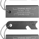 2 Pack Magnesium Flint Fire Starter, Survival Fire Blocks with Striker for Camping/Hiking/Emergency