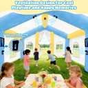 WELLFUNTIME Inflatable Kids Playhouse with Air Blower, 155 x 141 x 93 inches