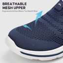 Men's Hands-Free Slip On Sneakers | Laceless Walking Shoes for Gym/Travel/Office (9, 1644-dark Blue)