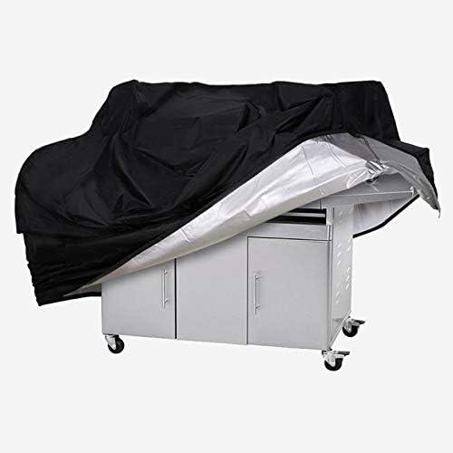 Grill Cover 58" for Outdoor Grill - Heavy-Duty Waterproof BBQ Grill Cover - Rip-Proof and Wind-Resistant - Large Barbecue Gas Grill Cover for Backyard - Black