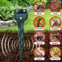 Mole Repellent Solar Powered, 8 Pack Snake & Skunk Repellent for Yard, IP 65 Waterproof Ultrasonic Deterrent Stakes, Get Rid of Rabbit, Gopher, Vole, Chipmunk, Deer, Groundhog for Lawns Garden
