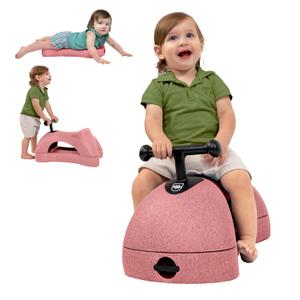 Nuby Boogie Buggy 3-in-1 Scooter for Kids - Walker, Scooter & Caster Board - Indoor & Outdoor Ride-On Toy for Ages 12+ Months - Pink