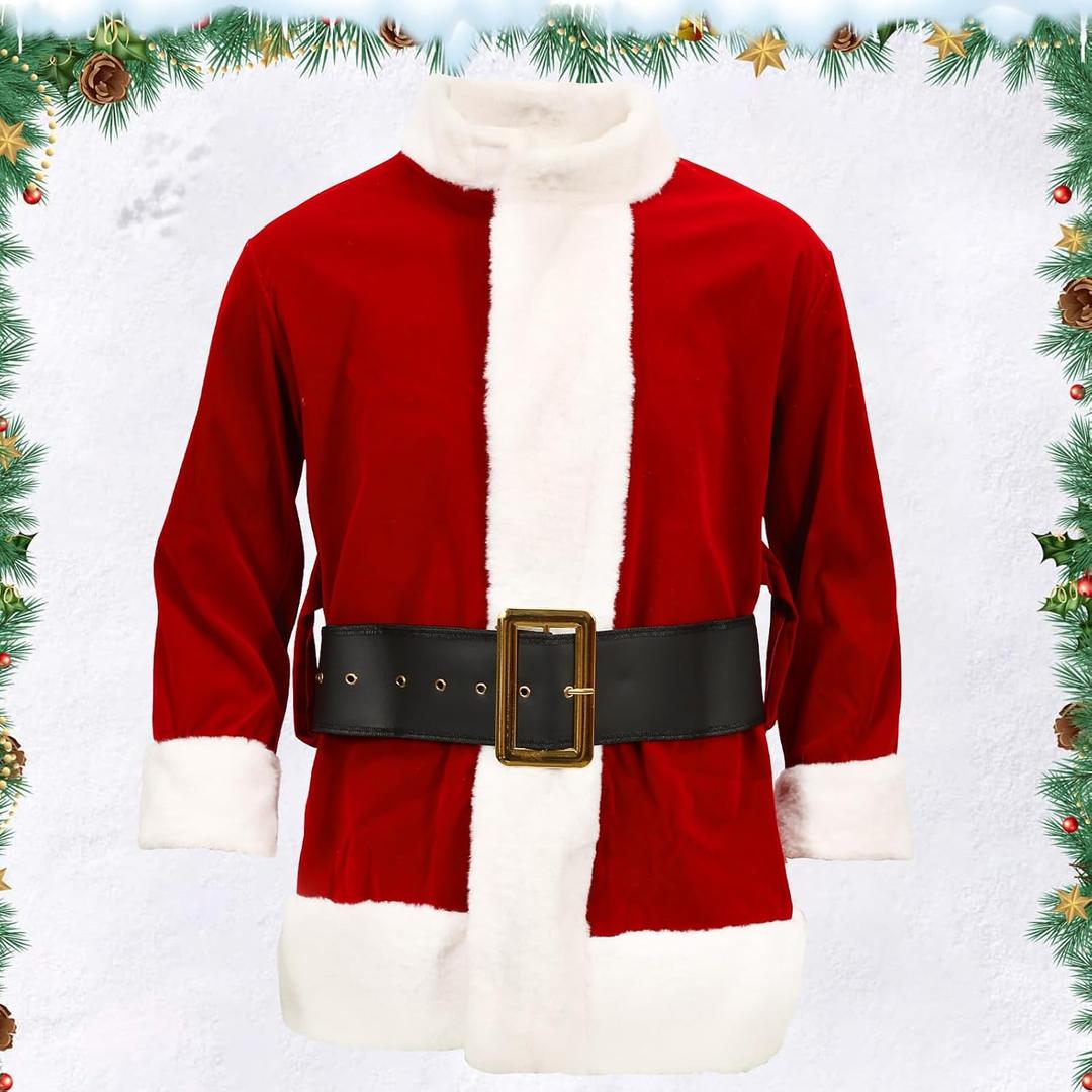 Adults Green Monster Costume Men Women Funny Outfit with Mask Belt Gloves Shoe Covers Christmas Cosplay Props (XX-Large)