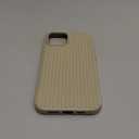 NITITOP Compatible for iPhone 12 Pro Max Case Cute for Women Girls Woven Pattern Matte Braid Design Solid Color Soft Silicone Shockproof Cover - Khaki