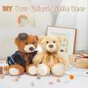 MorisMos 6Pcs Teddy Bears Bulk Baby Shower, 14inch Cute Teddy Bear Stuffed Animals Plush, Small Stuffed Bears on Centerpiece Baby Shower, Brown, Dark Brown