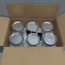 [ 6 Pack] 16 oz. Wide-Mouth Glass Mason Jars with Metal Airtight Lids and Bands for 1 Pint Canning, Preserving, & Meal Prep