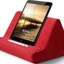 BZVV Tablet Pillow Stand with Pocket,Adjustable 3 Viewing Angle,Lazy Holder for Bed Sofa,Compatible with iPads Tablets eReaders Smartphones Books Magazines