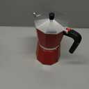 Mongdio Stovetop Espresso Maker Moka Pot, Stove Top Cuban Coffee Maker, Italian Greca Mocha Pot, 12 Espresso Cups, 20 oz - Red