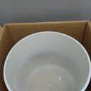 Fox & Fern Planter 10 Inch - Polystone - Large Flower Pot with Drainage Hole - for Indoor Plants - Plant Pots Large - White