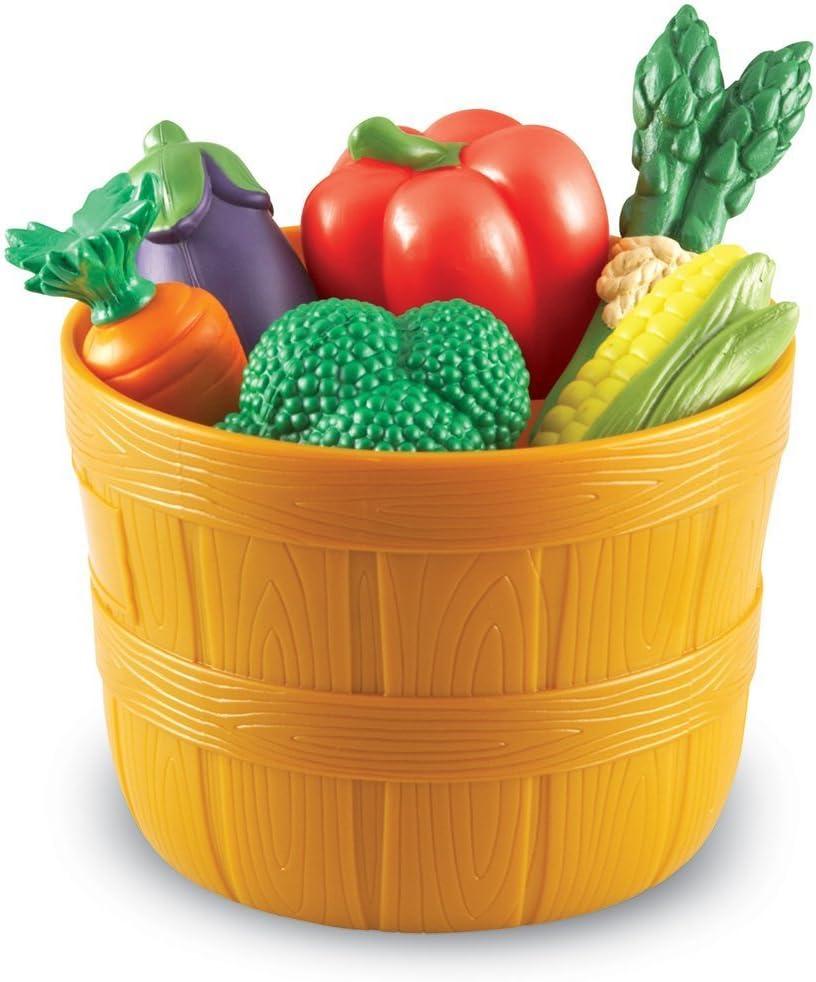 Learning Resources New Sprouts Bushel of Veggies - 10 Pieces, Ages 18+ Months, Play Food for Toddlers, Pretend Play Toys, Veggies for Kids