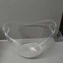 Plastic Clear Ice Bucket with Ice Scoops Clear Acrylic Ice Tub Plastic Wine Bucket Party Beverage Chiller Bin Parties Ice Bucket for Wine Champagne or Beer (24 Pieces, 4 Liters)