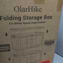 OlarHike 48QT Lockable Storage Bins with Lids - Folding Storage box with Doors and Wheels, Collapsible Plastic Storage Bins for Closets, Stackable Storage Organizer, Storage Containers, 4 Pack Cubes