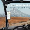 UTV Phone Mount Heavy Duty, Aluminum SXS Phone Holder 360 Adjustable for 1.75"-2" UTV Round Bar, Fit RZR Ranger Maverick x3 Talon Pioneer Mule for 4 to 7.2 Inch Cell Phone